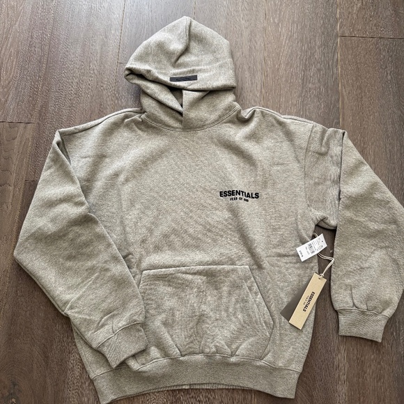 New Essentials Fear of God Hoodie Dark Oatmeal - Picture 2 of 5